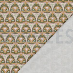 Verhees Textiles Canvas digital abst. mauve-okra