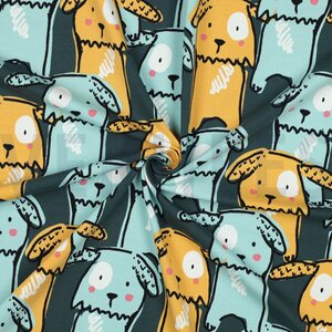 Verhees Textiles Jersey Dogs, tummanvihreä