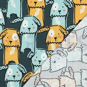 Verhees Textiles Jersey Dogs, tummanvihreä