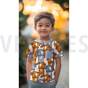 Verhees Textiles Jersey Dogs, tummanvihreä