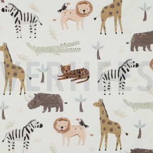 Verhees Textiles Jersey Digital Safar, luonnonvalkoinen