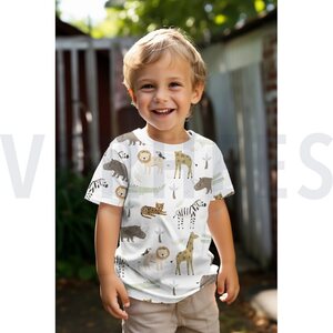 Verhees Textiles Jersey Digital Safar, luonnonvalkoinen