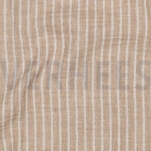 Verhees Textiles Yarn dyed stripes, Taupe