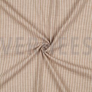 Verhees Textiles Yarn dyed stripes, Taupe