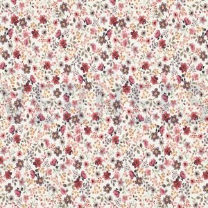 Verhees Textiles Digital flowers, bordeaux