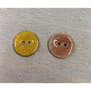 Kiiltävä rustiikkinen nappi, 20 mm