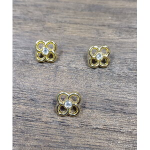 Kullanvärinen kantanappi "timantilla", 12 mm