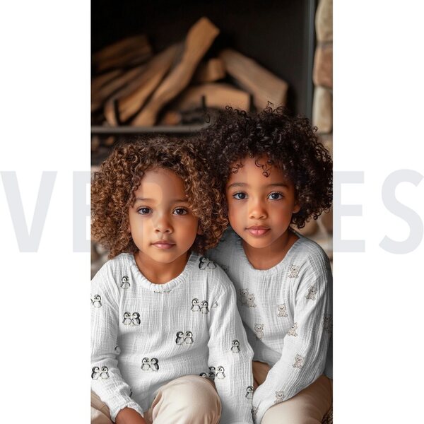 Verhees Textiles Gots digital animals, white