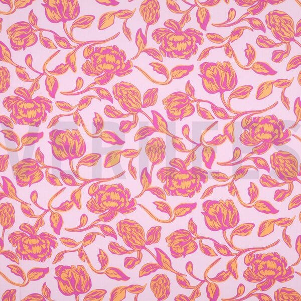 Verhees Textiles Lenzing ecovero, Flowers pinkki