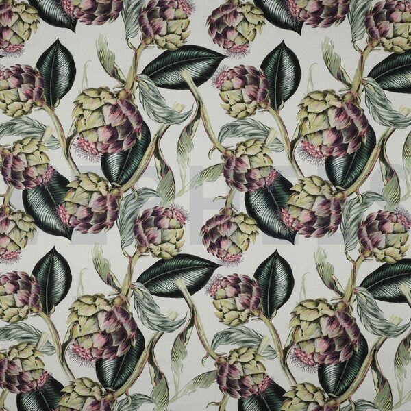 Verhees Textiles Canvas digital Artisokka, linen