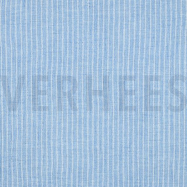 Verhees Textiles Yarn dyed stripes, Light blue